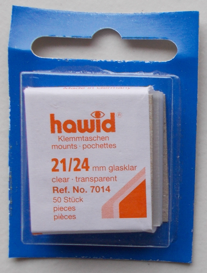 (image for) Hawid Stamp Mounts - Clear 21mm x 24mm